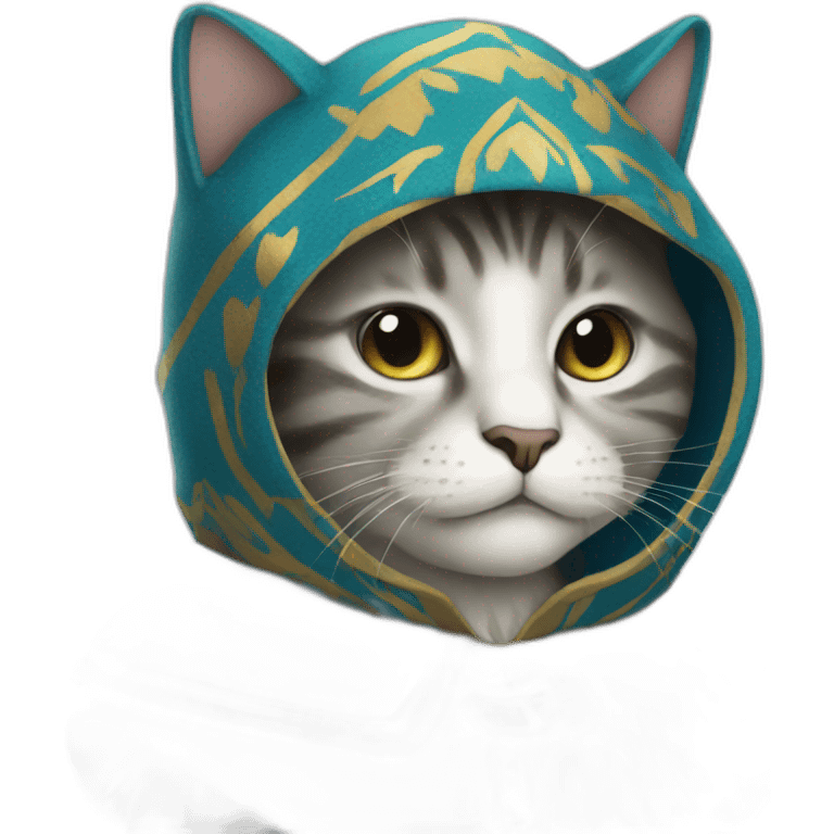 a cat in an Icelandic costume emoji