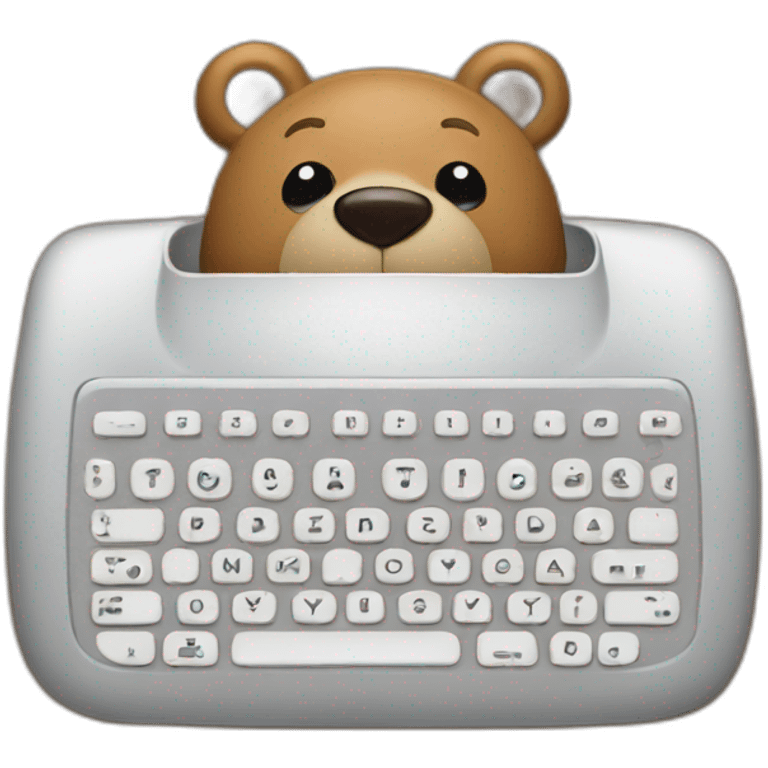 keyboard typing bear emoji