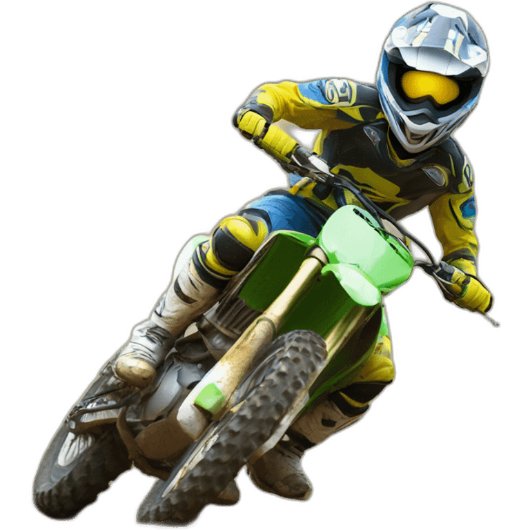 Motocross sur une tortue emoji