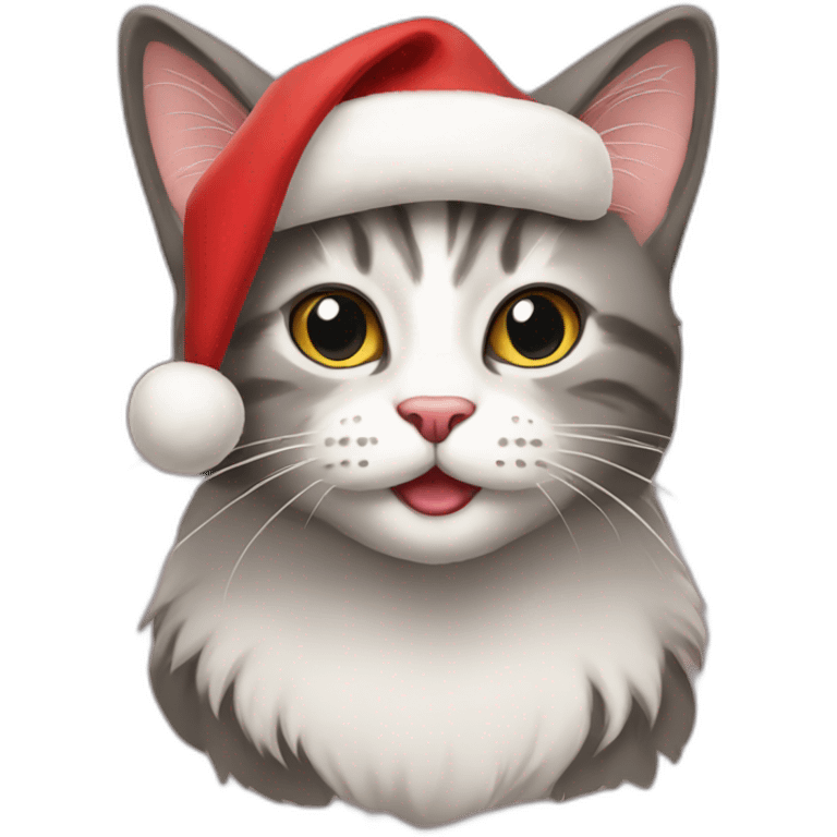 Santa cat emoji