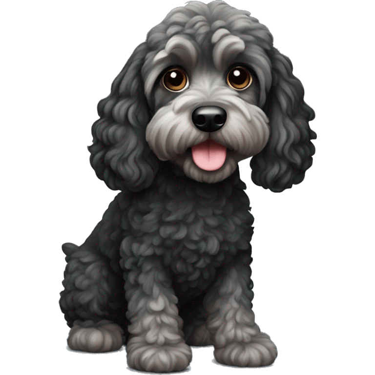 black cockapoo emoji