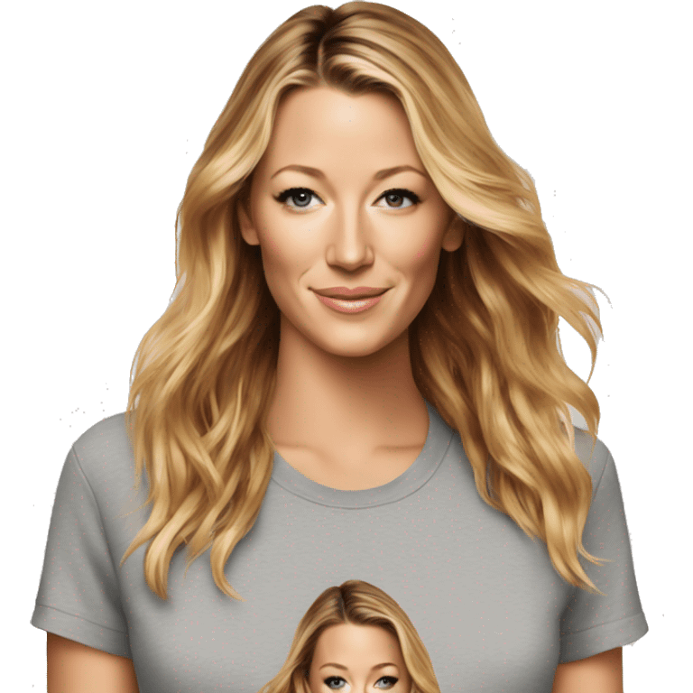 blake lively wearing tee emoji