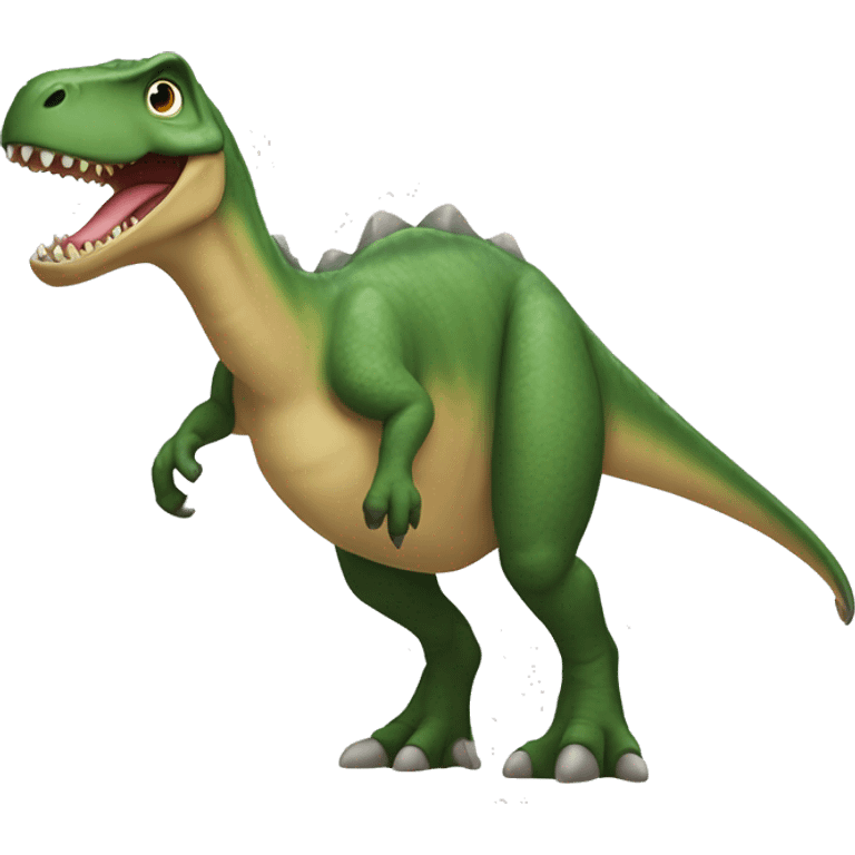 un dinosaurio con una capa de volar  emoji