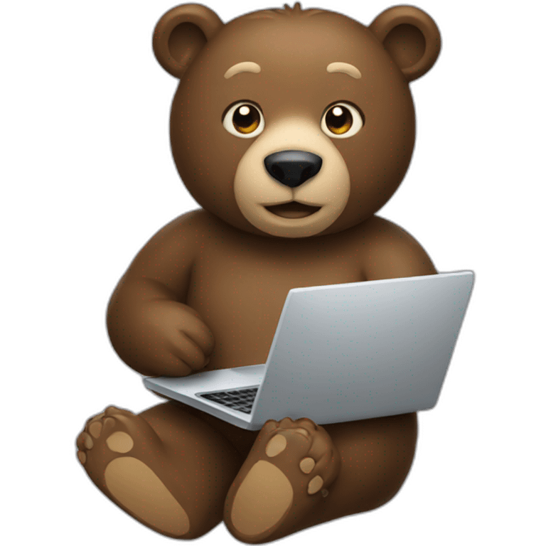 bear programmer with laptop emoji