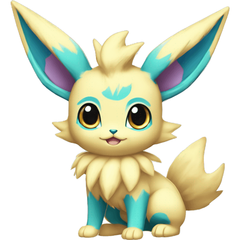 Shiny Kawaii Eeveelution-Cute-Pokémon-fusion full body emoji