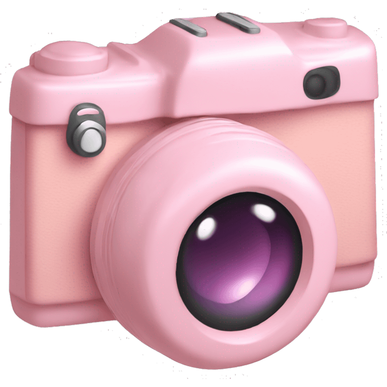 A pastel pink camera emoji