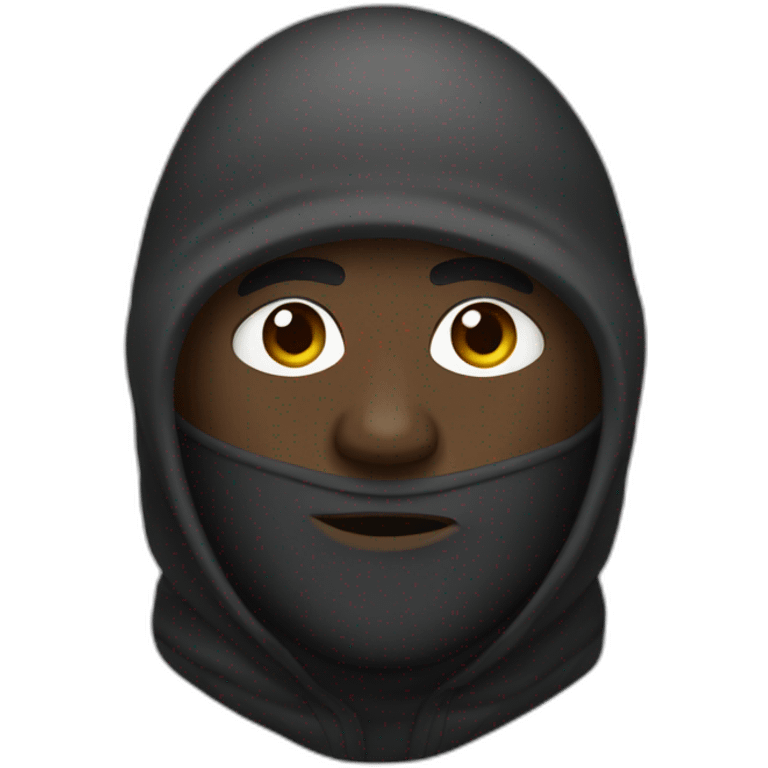 black man wearing a balaclava marked kerchak emoji