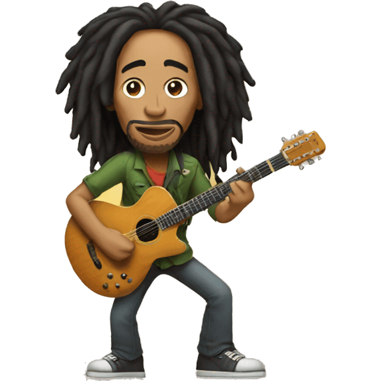 Bob marley with guitar emoji