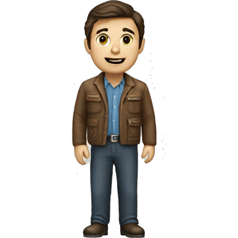 Brunette male geophysicist  emoji