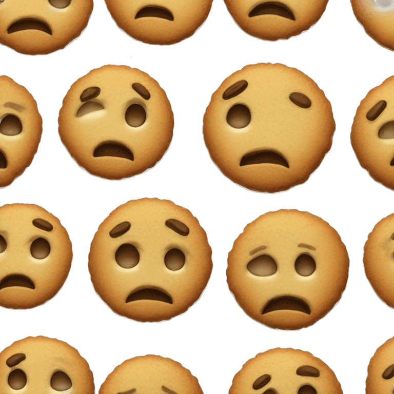 a cookie crying tears emoji