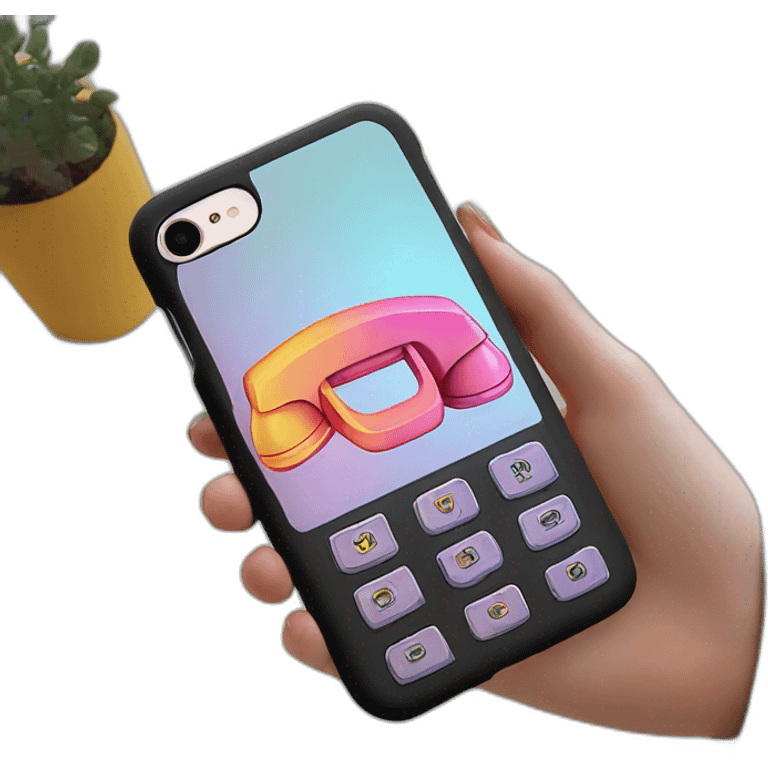 neon desing call phone case emoji