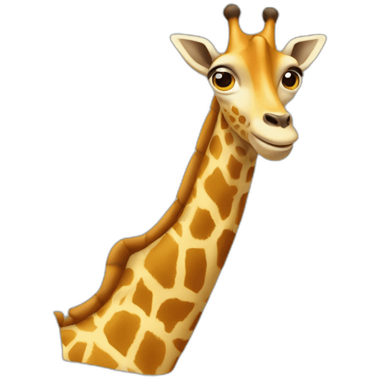 Une girafe qui glisse emoji