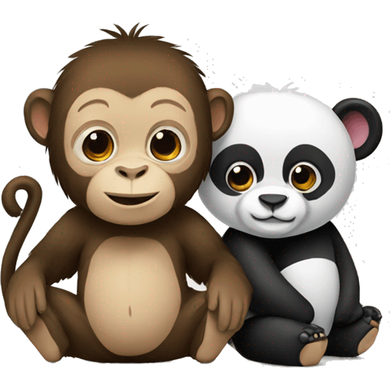 monkey and panda emoji