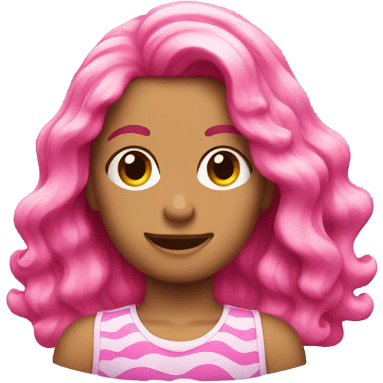 pink beach waves emoji