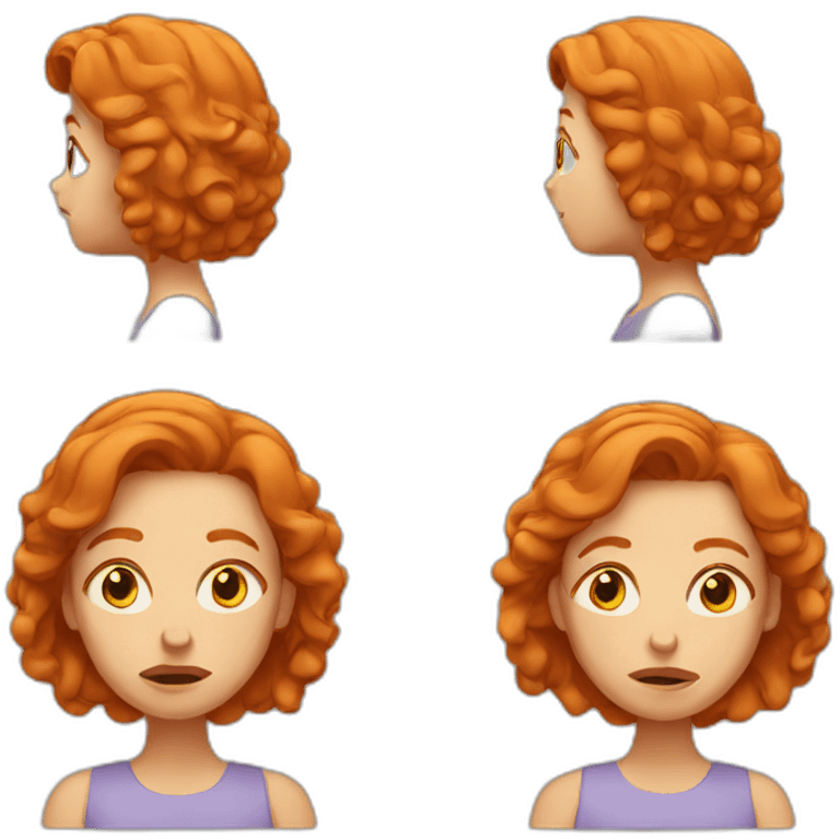 ginger woman disappointed emoji