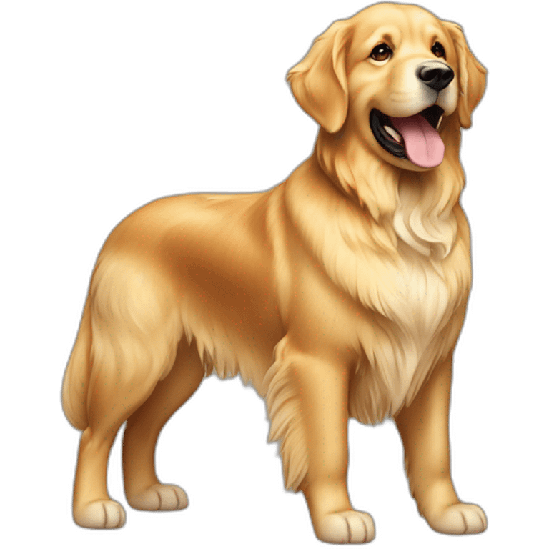 Dog golden retriever full-height emoji