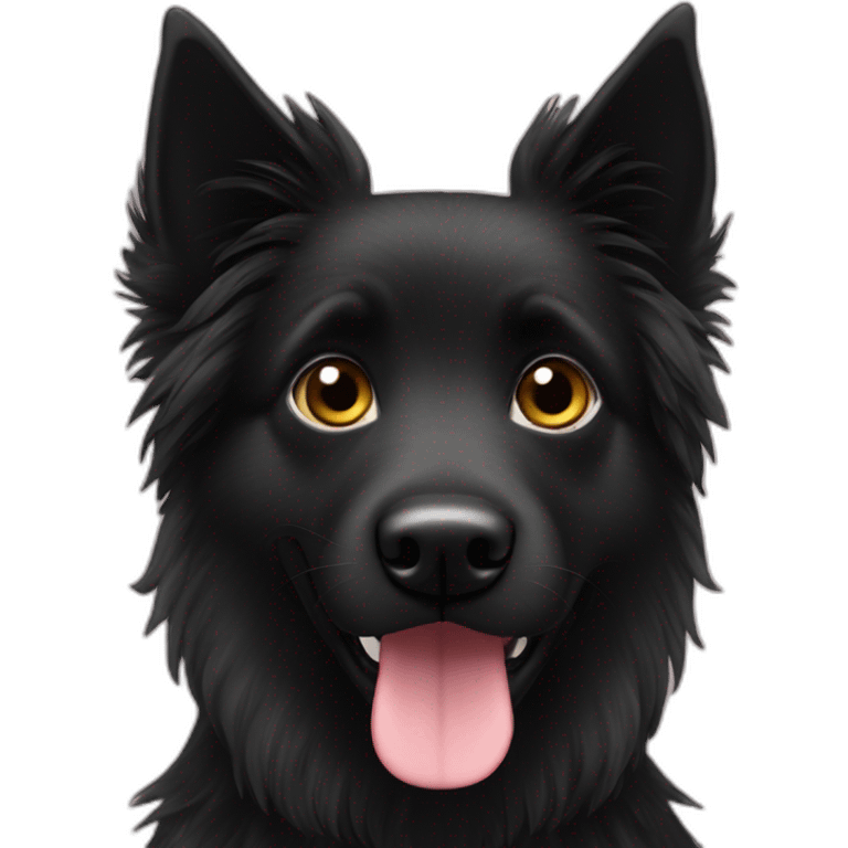 Black Groenendael emoji