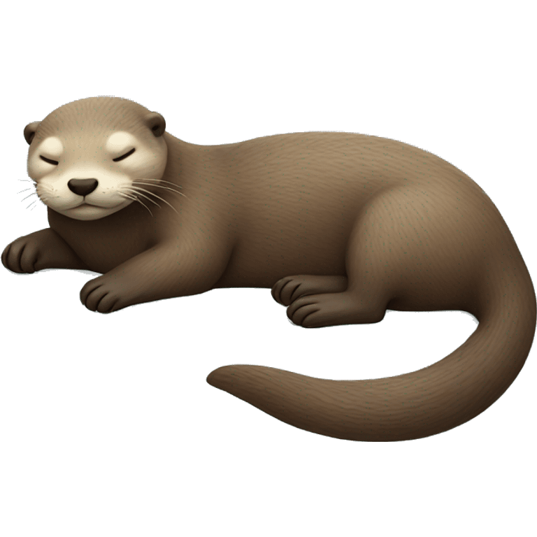 Two otter sleeping emoji