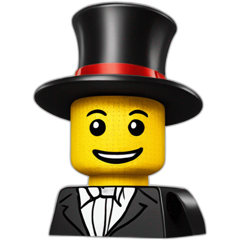 Lego brick out a magician hat emoji