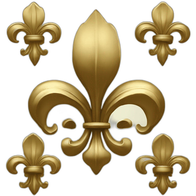 Fleur de lys blasonnés avec des ornures emoji