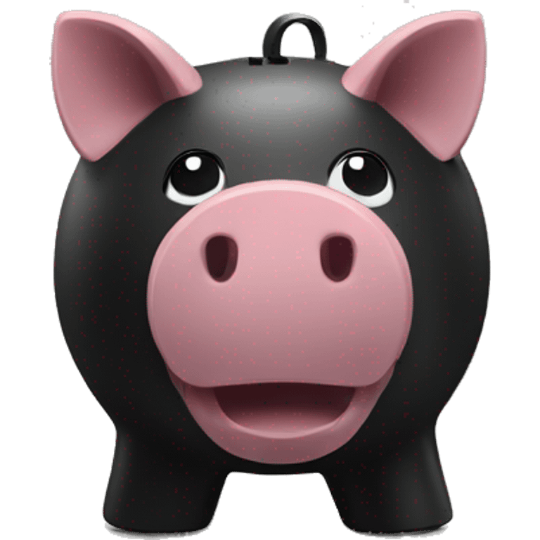 black piggy bank emoji