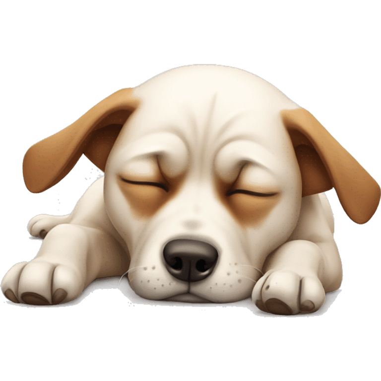 Exhausted dog sleepy emoji