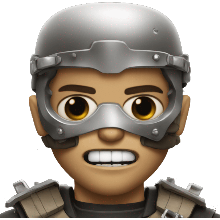 mad max warboy with chrome mouth emoji