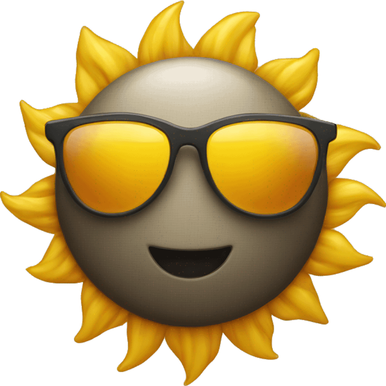 Sun with sunglasses  emoji