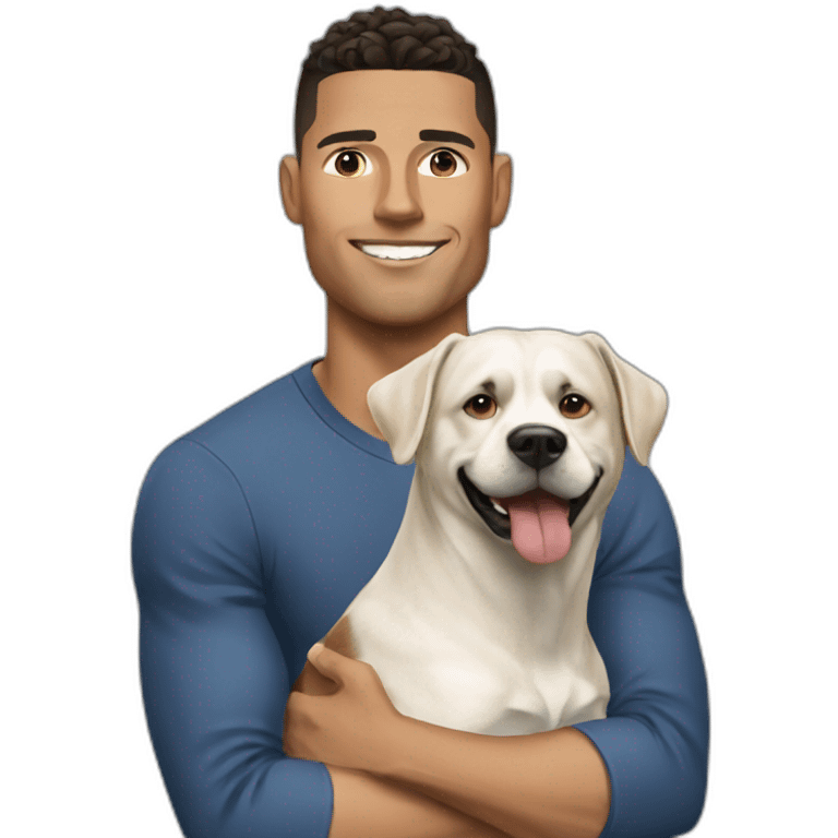 ronaldo with a dog emoji