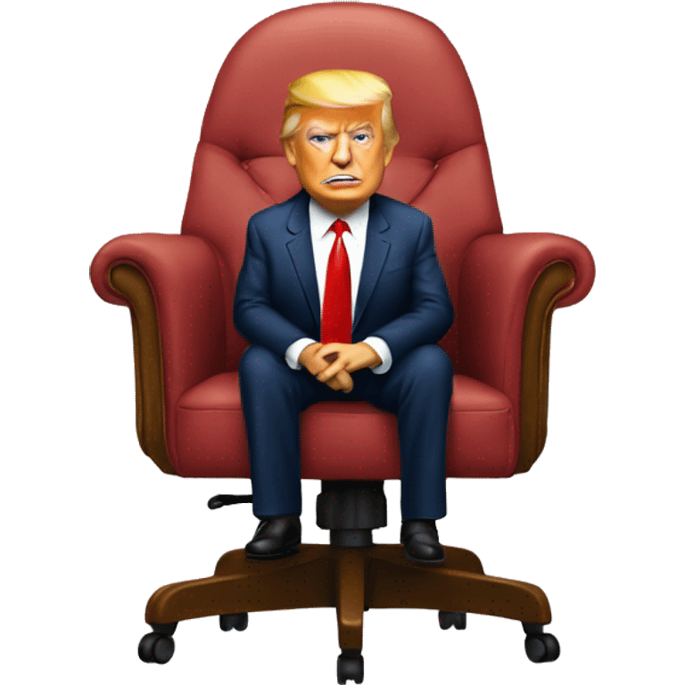 trump sitting on seat emoji