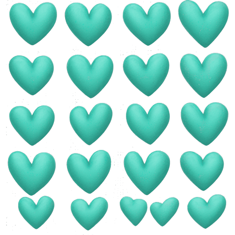 Very turquoise heart  emoji