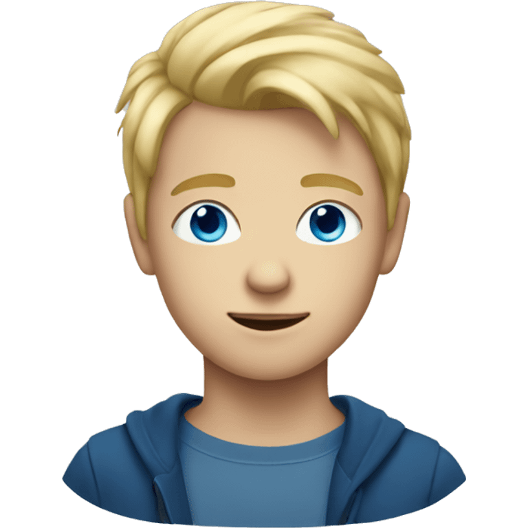 Blonde boy with Blue eyes  emoji