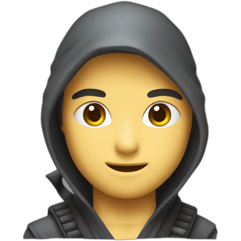 Personnage ninja lisant une bd emoji