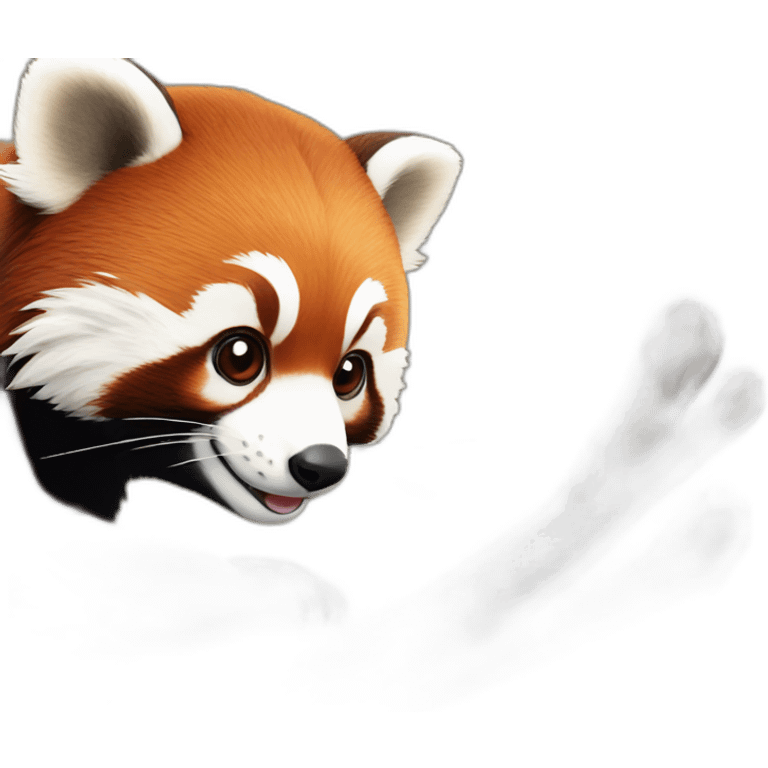 red panda paws in the air emoji