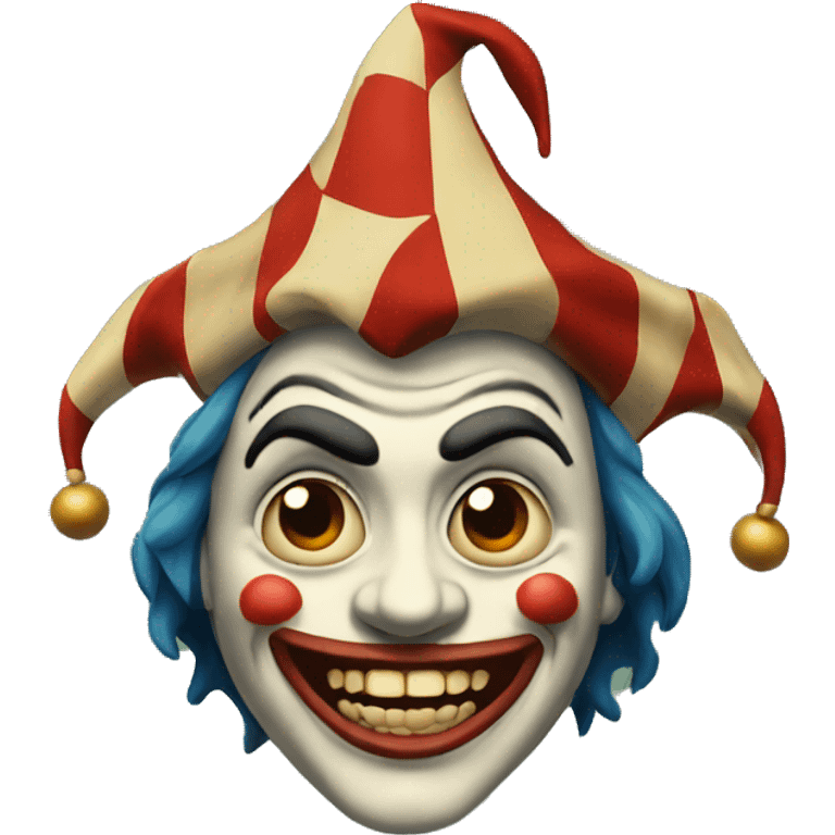 vintage scary jester  emoji