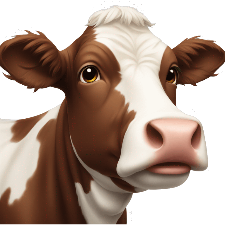 Face of Hereford heifer emoji