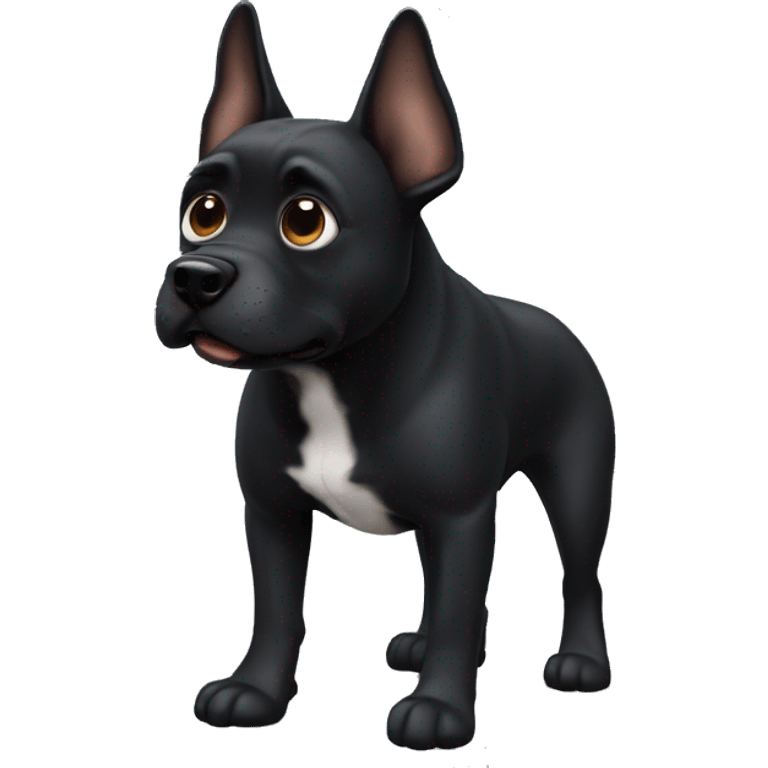 Black dog ,francuski buldog emoji