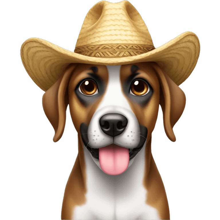 Perro con sonbrero emoji