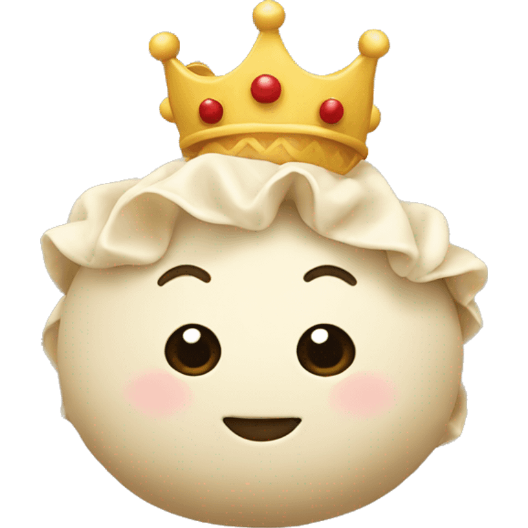 dumpling with crown emoji