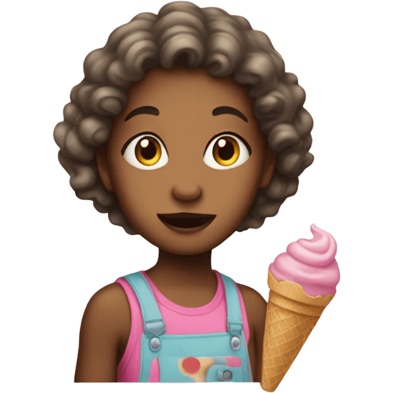 A child who is part of an ice cream truck  emoji