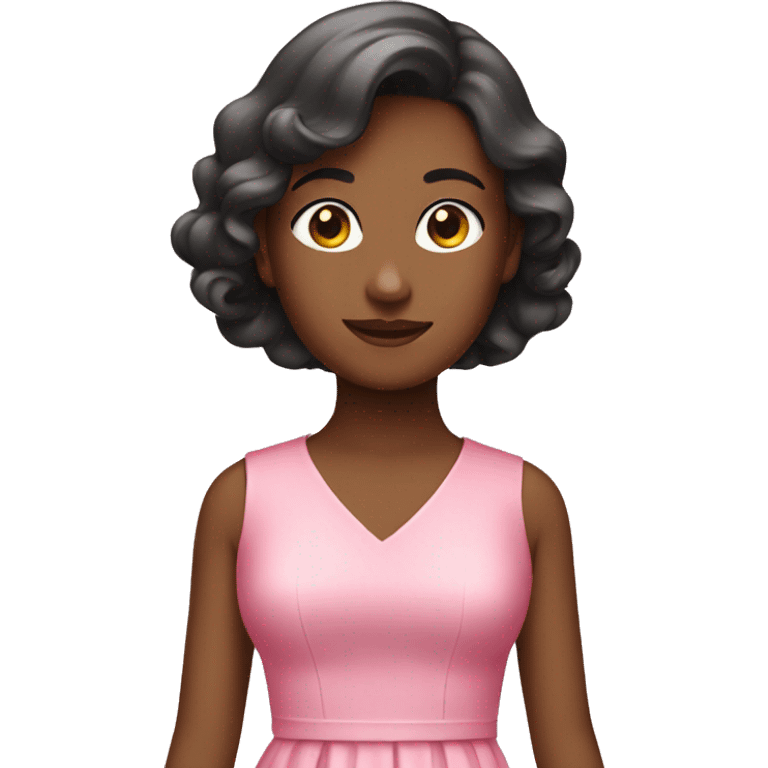 Girl with pink dress emoji