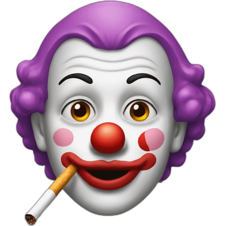 Clown with cigarette emoji