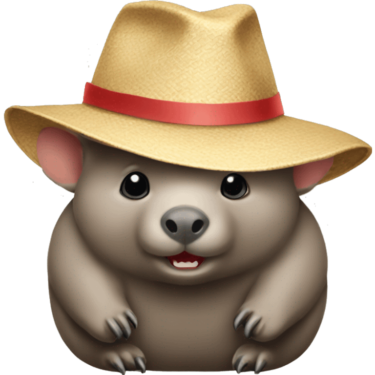 Wombat with Pary Hat emoji