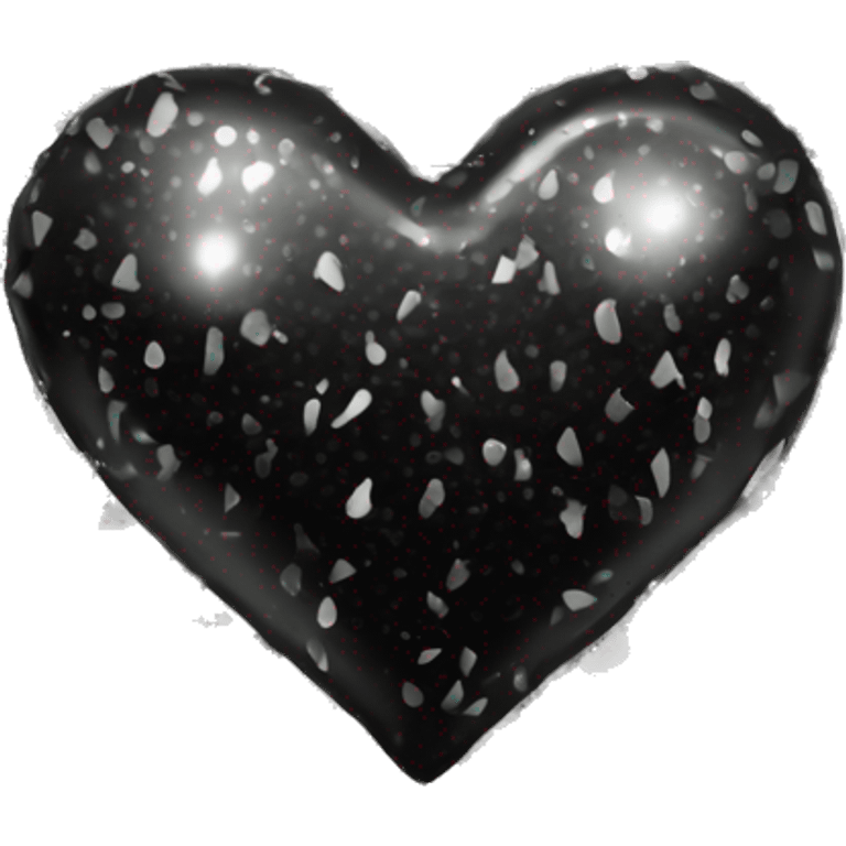 Sparkly black heart emoji