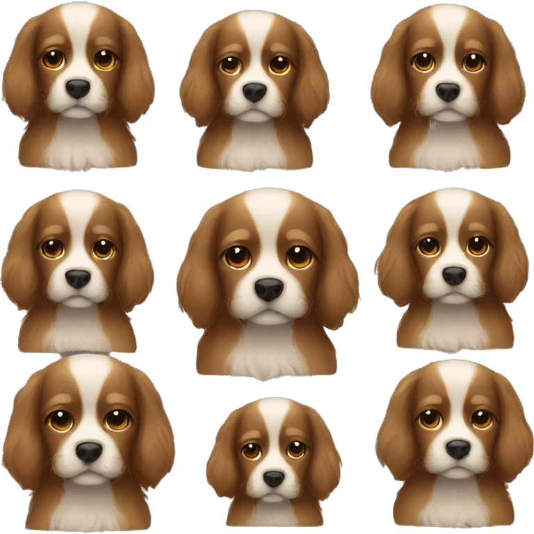 dog long hair brown  emoji