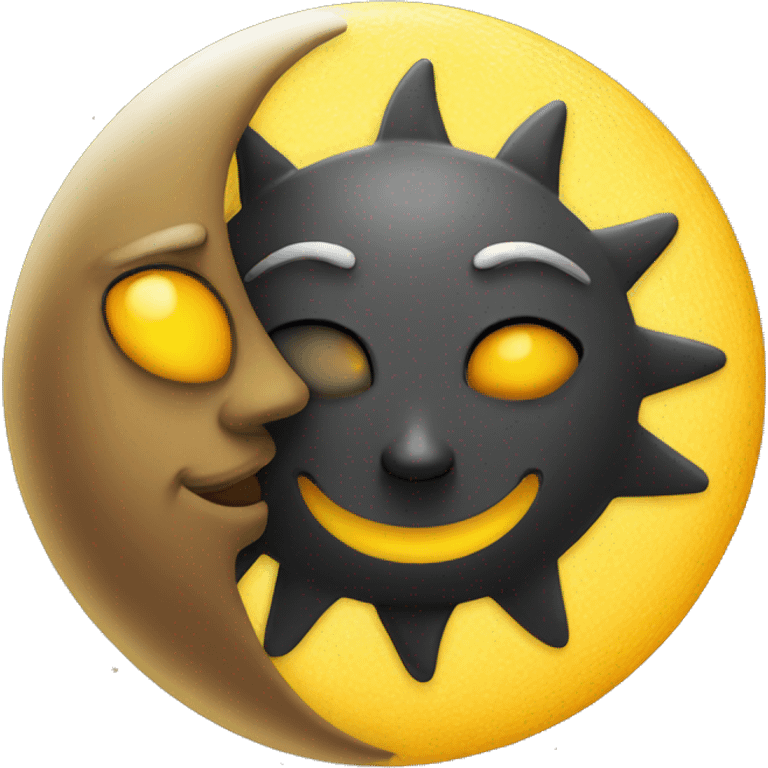 Sun wit moon emoji