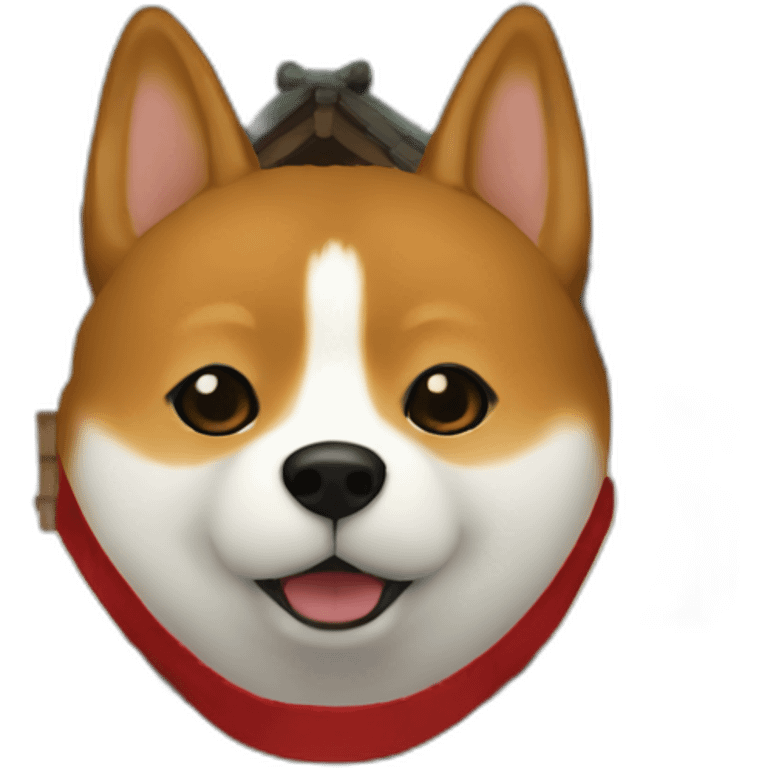 shiba inn with red mask emoji