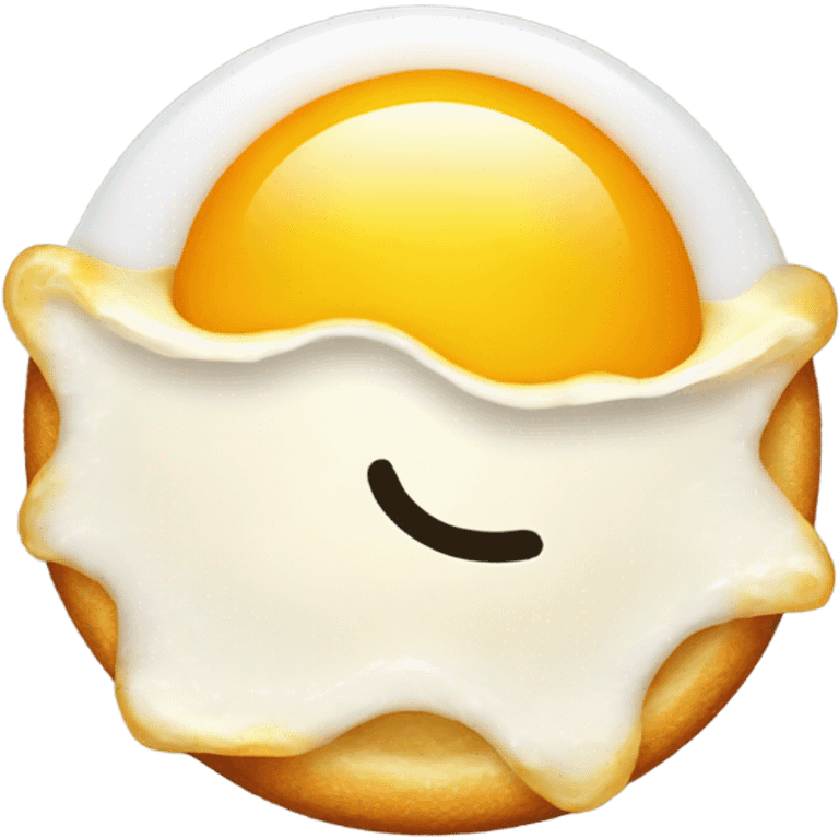 Fried egg with arms and legs emoji