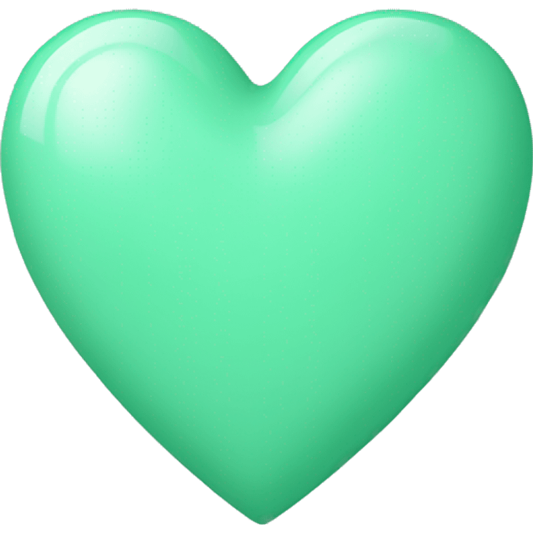 Mint green heart emoji