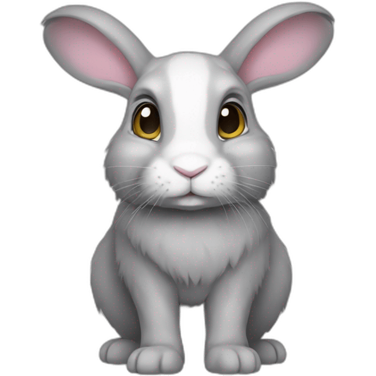 rabbit-lop-gray-fullbody emoji